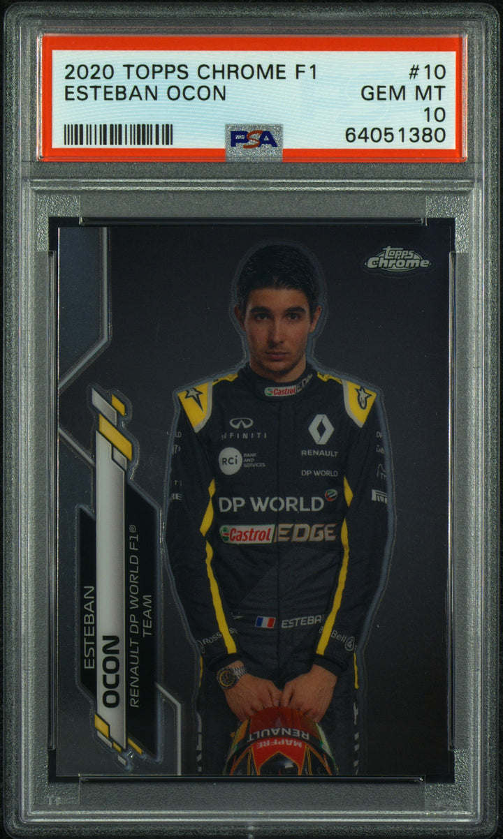 PSA 10 - Esteban Ocon #10 - Topps Chrome 2020