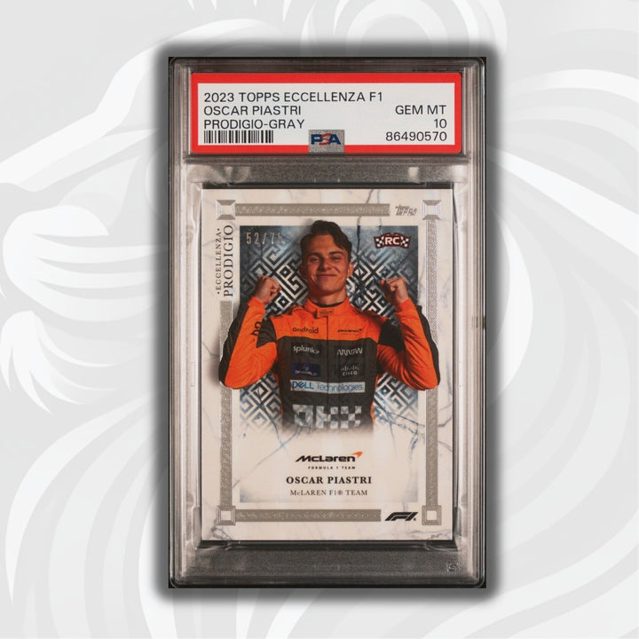 PSA 10 - /75 Oscar Piastri - Rookie - Prodigio Gray - 2023 Topps Eccellenza F1