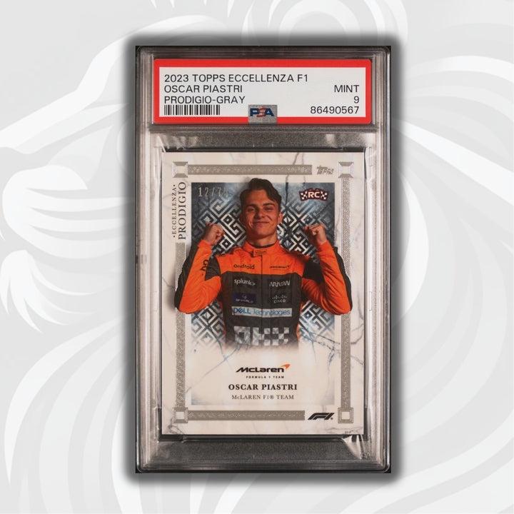 PSA 9 - /75 Oscar Piastri - Rookie - Prodigio Gray - 2023 Topps Eccellenza F1