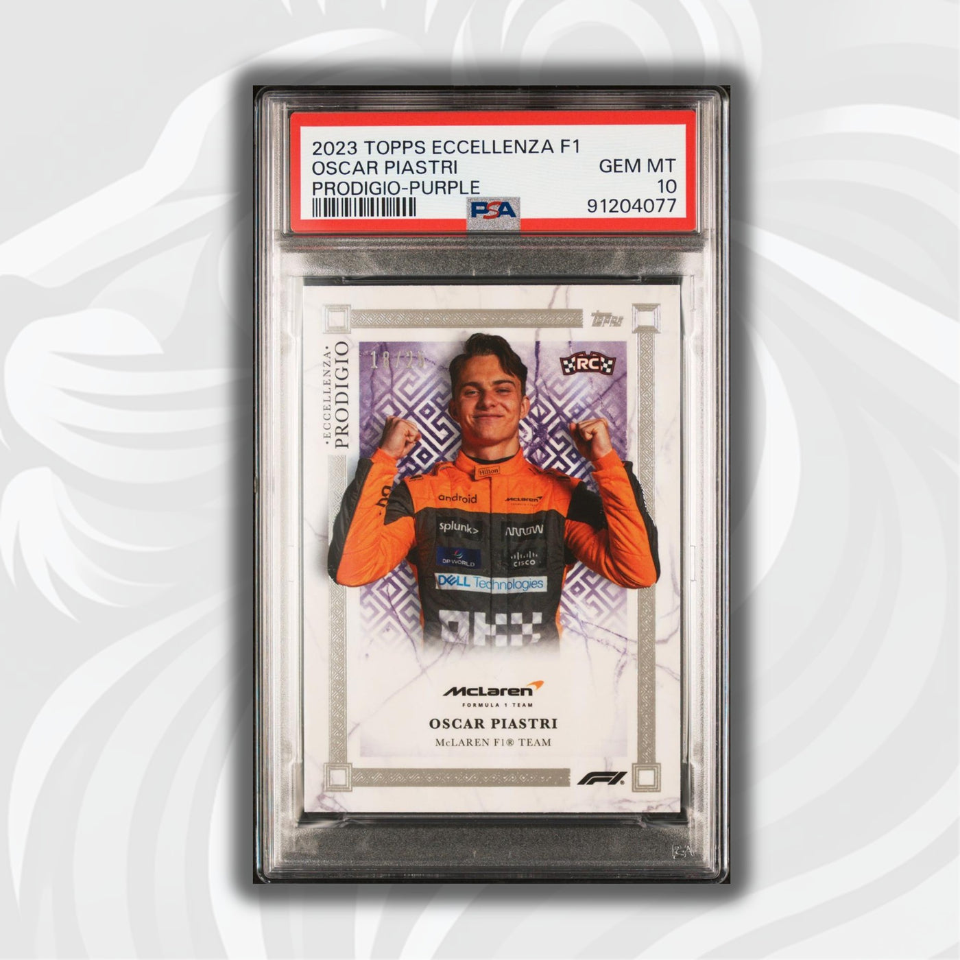 PSA 10 - 18/25 Oscar Piastri - Purple - 2023 Eccellenza F1 Prodigio