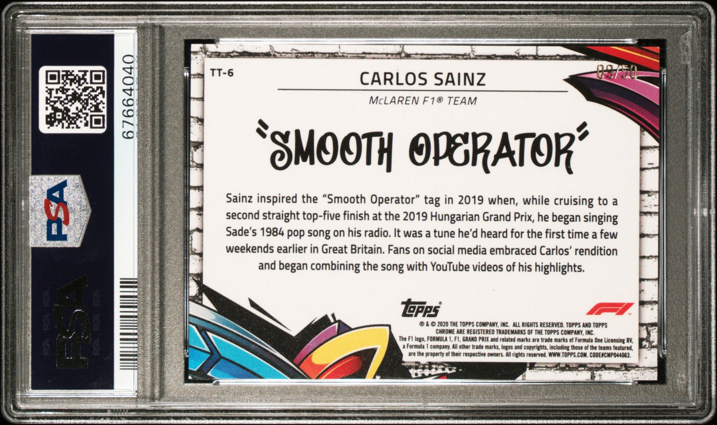 PSA 8 - 09/50 Gold - Carlos Sainz #6 - Track Tags