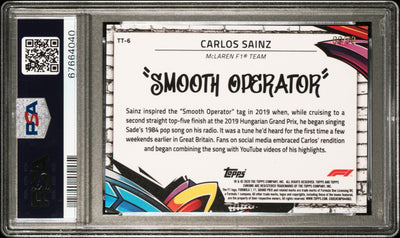 PSA 8 - 09/50 Gold - Carlos Sainz #6 - Track Tags