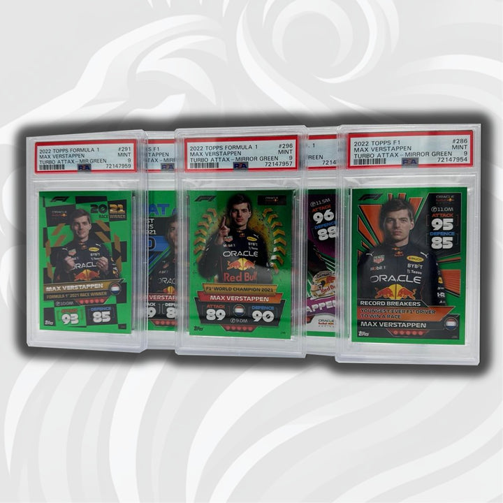 PSA 9 - /500 set of 5 - Max Verstappen - Turbo Attax 2022