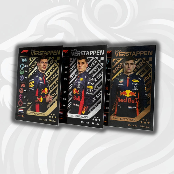 Max Verstappen #LE2G, #LE2S, #LE2B - Limited Edition - Gold, Silver, Bronze.