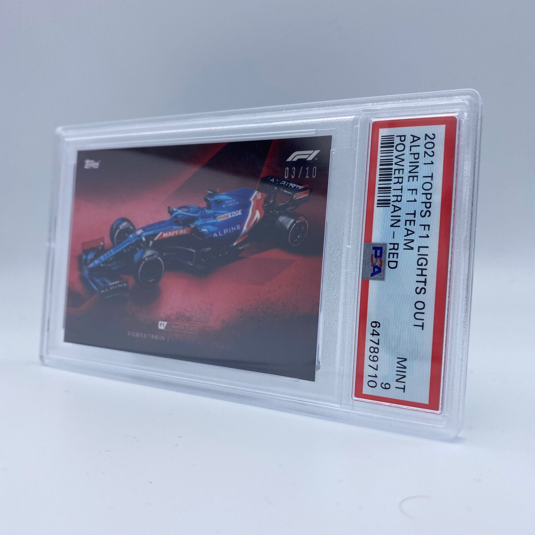 PSA 9 - 03/10 Alpine F1 Team - Powertrain - Red Parallel – Authenticsgg