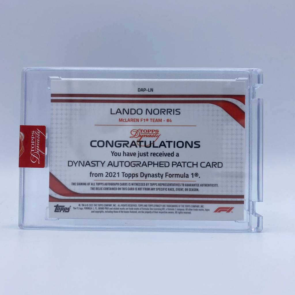 10/10 - Lando Norris - MCLaren #4 - Dynasty Autograph Patch LN-III