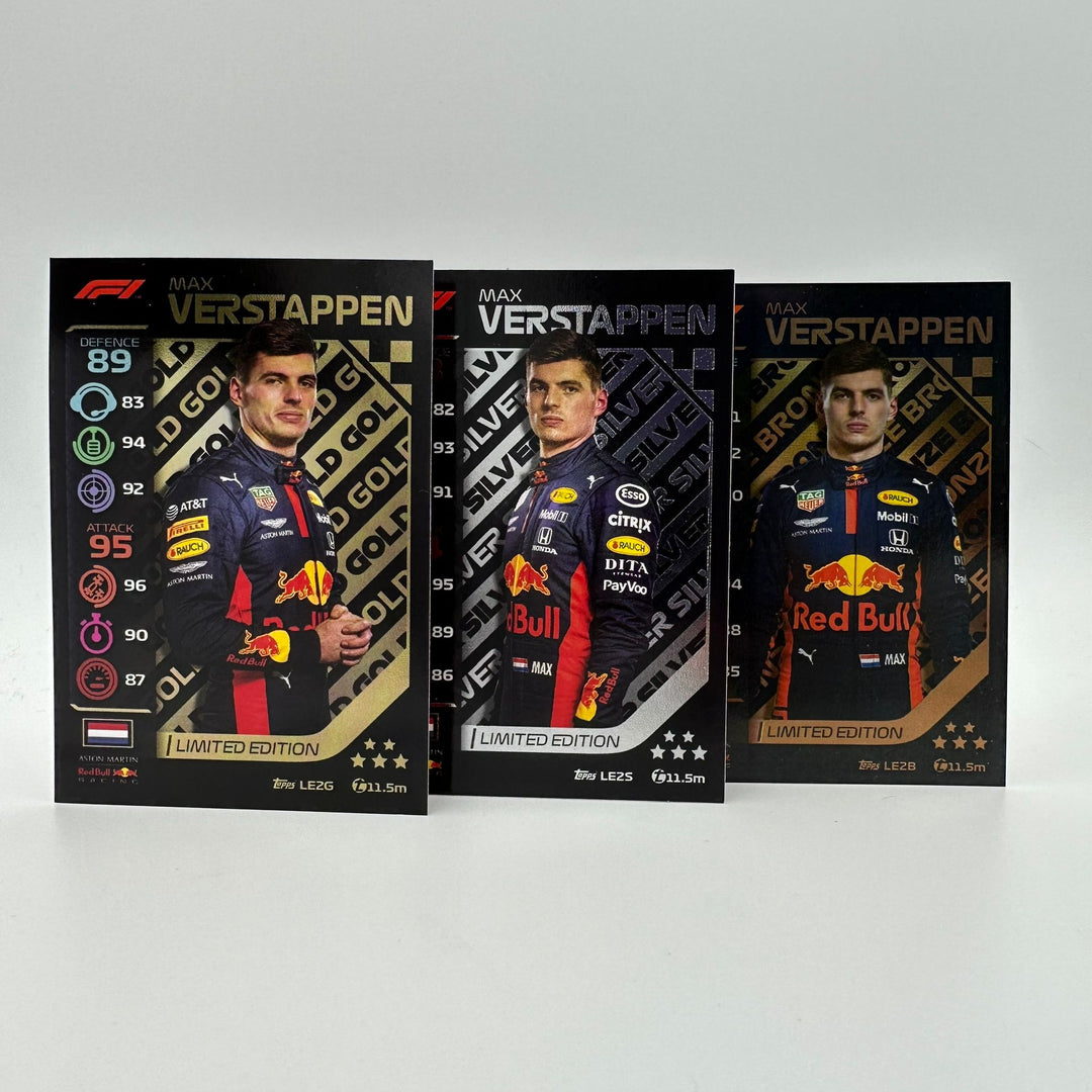 Max Verstappen #LE2G, #LE2S, #LE2B - Limited Edition - Gold, Silver, Bronze.