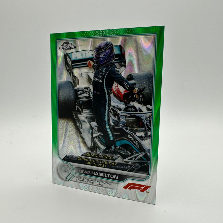 09/99 - Lewis Hamilton - Driver Of The Day Spain 2021 #176 - Green Raywave Refractor