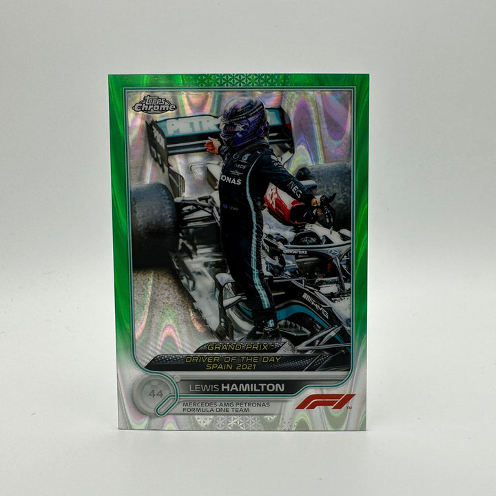 09/99 - Lewis Hamilton - Driver Of The Day Spain 2021 #176 - Green Raywave Refractor