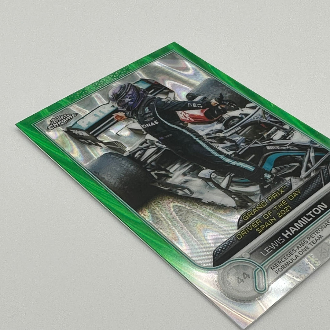 09/99 - Lewis Hamilton - Driver Of The Day Spain 2021 #176 - Green Raywave Refractor