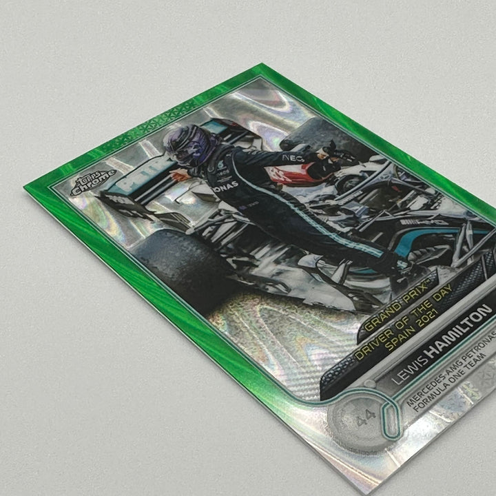 09/99 - Lewis Hamilton - Driver Of The Day Spain 2021 #176 - Green Raywave Refractor