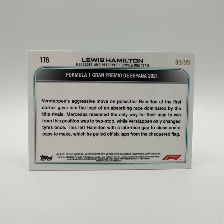 09/99 - Lewis Hamilton - Driver Of The Day Spain 2021 #176 - Green Raywave Refractor