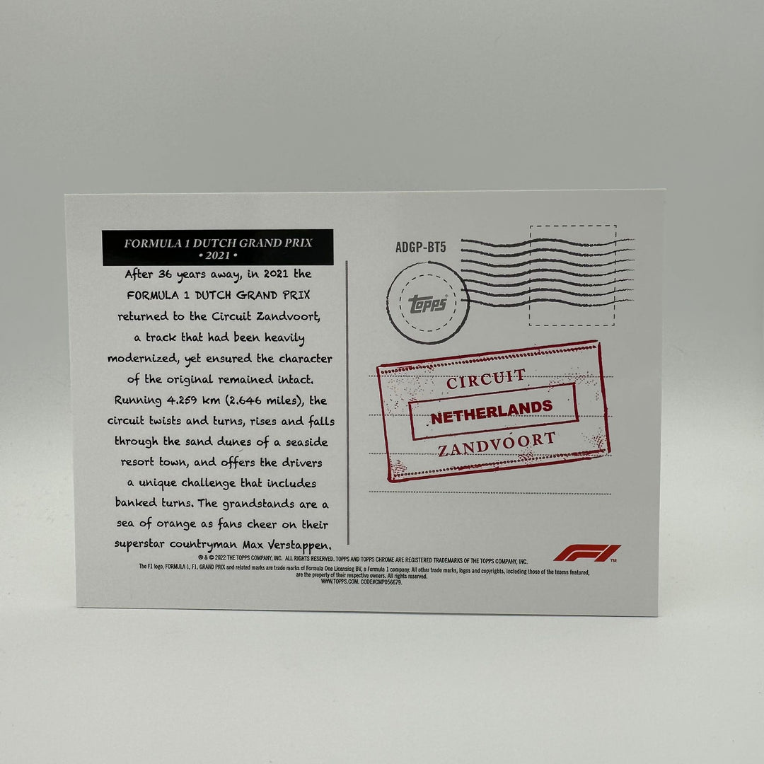 Art Du Grand Prix - Oversized Boxtopper #BT5- F1 Dutch Grand Prix 2021