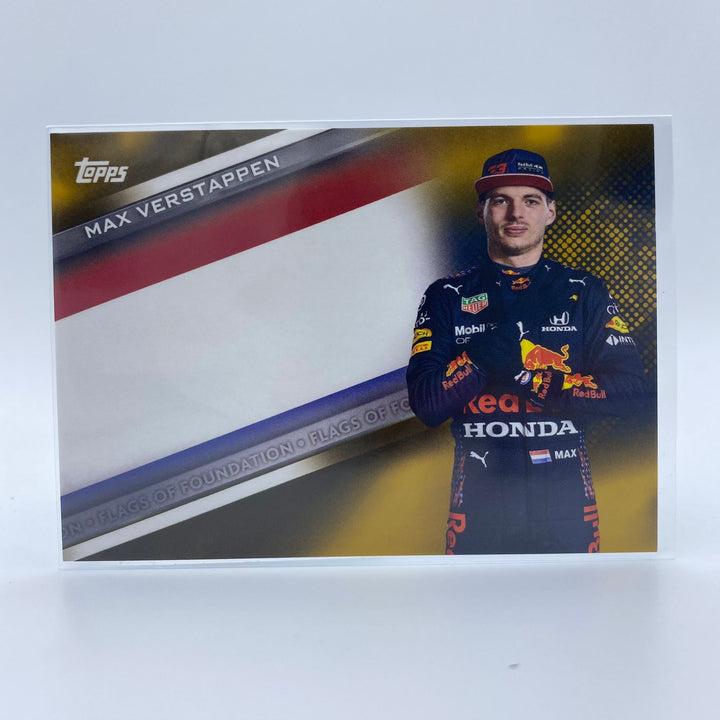 23/50 Max Verstappen - Flags Of Foundation #FF-MV - Gold Parallel