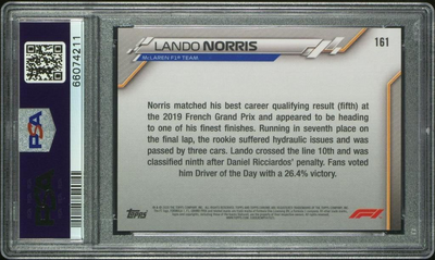 PSA 10 - Lando Norris #161 - 2020 Topps Chrome F1