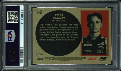 PSA 10 - 22/25 Oscar Piastri #T61OP - Orange - 2021 Topps Chrome F1 - POP3