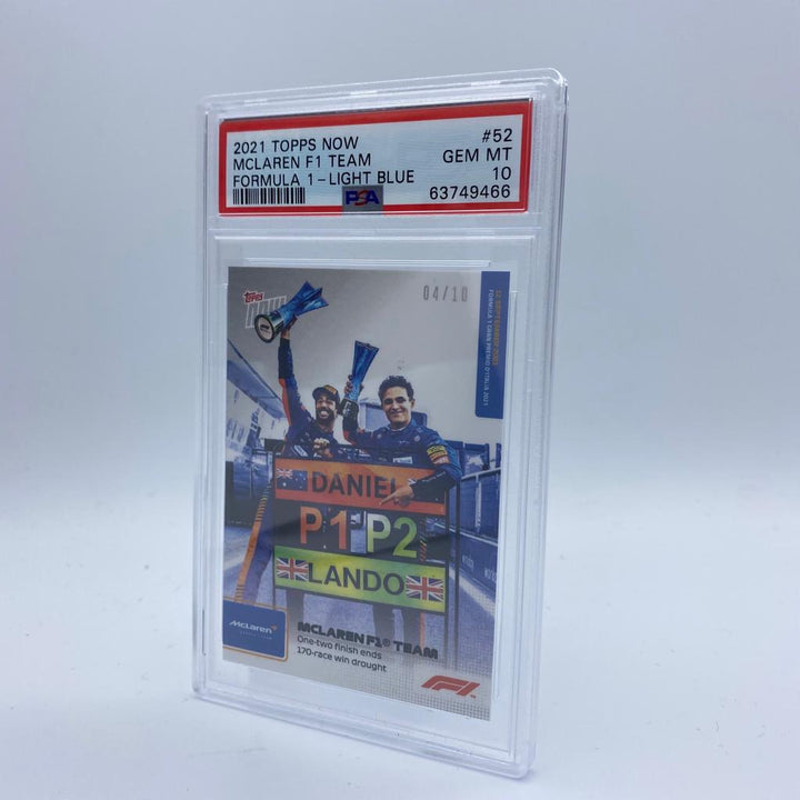 PSA 10 - 4/10  Ricciardo Norris One-two finish #52 - 2021 Topps Now