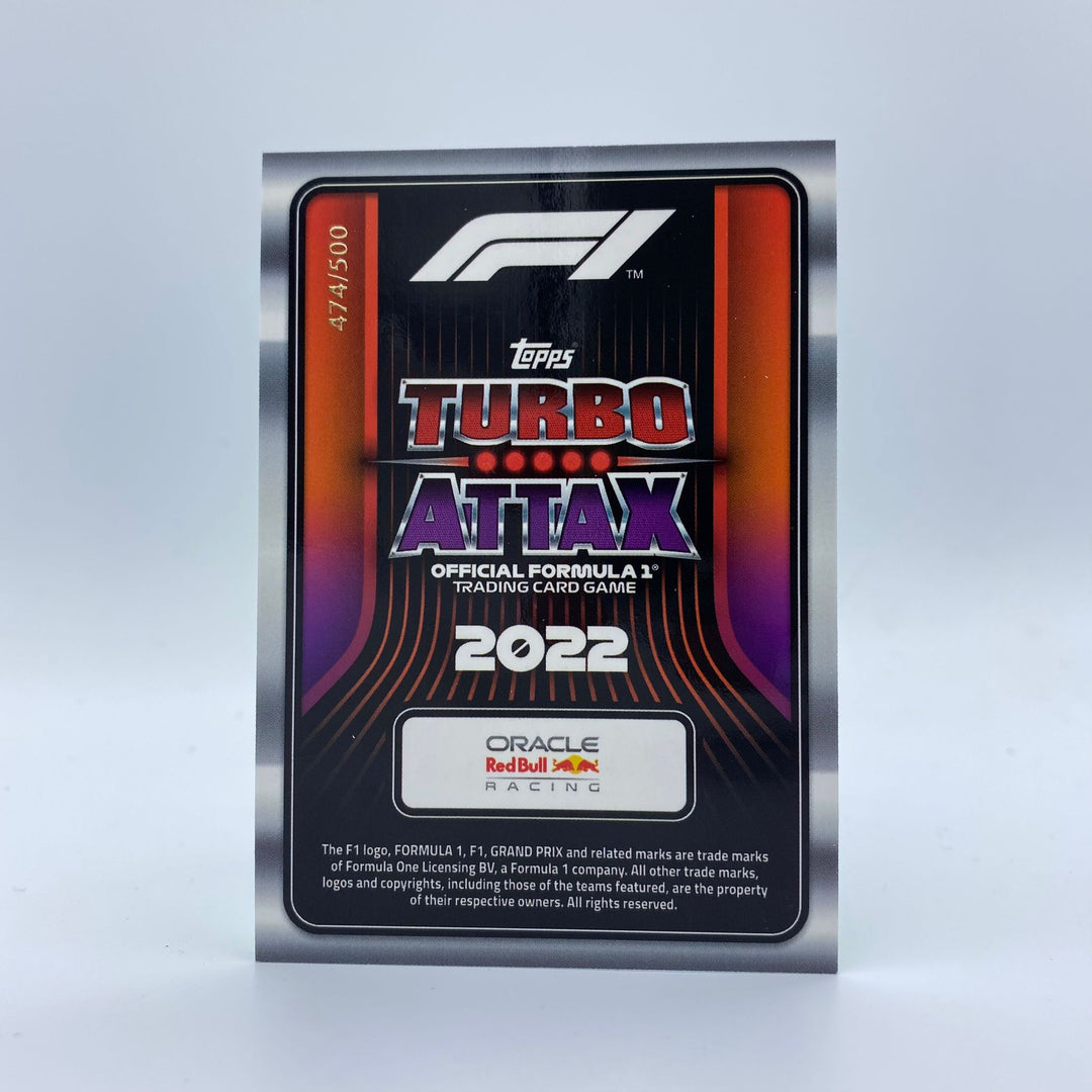 474/500 Max Verstappen #296 - F1 World Champion 2021  - Turbo Attax 2022