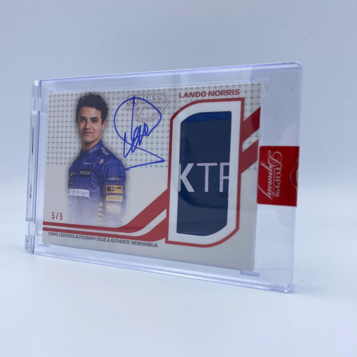 5/5 Red - Lando Norris - 2021 Dynasty Autograph Patch #DAP-LNI