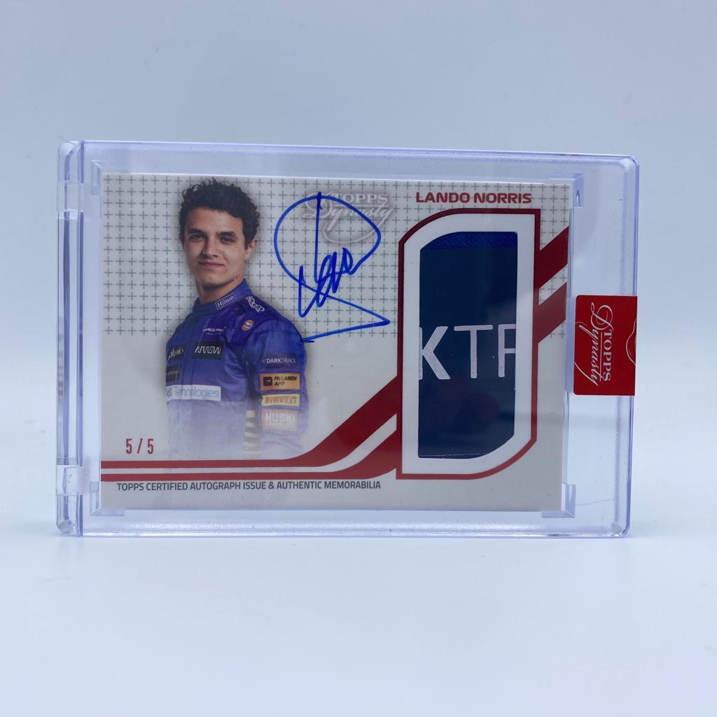 5/5 Red - Lando Norris - 2021 Dynasty Autograph Patch #DAP-LNI