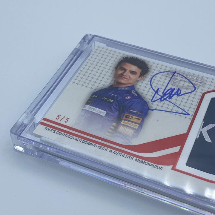 5/5 Red - Lando Norris - 2021 Dynasty Autograph Patch #DAP-LNI