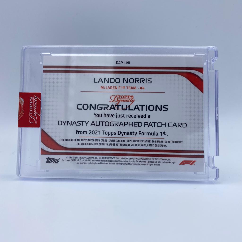 5/5 Red - Lando Norris - 2021 Dynasty Autograph Patch #DAP-LNI