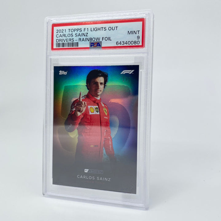 PSA 9 - 1/5 Carlos Sainz - Drivers - Rainbow Foil