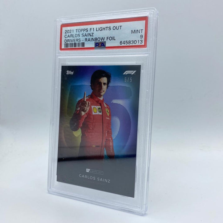 PSA 9 - 5/5 Carlos Sainz - Drivers - Rainbow Foil