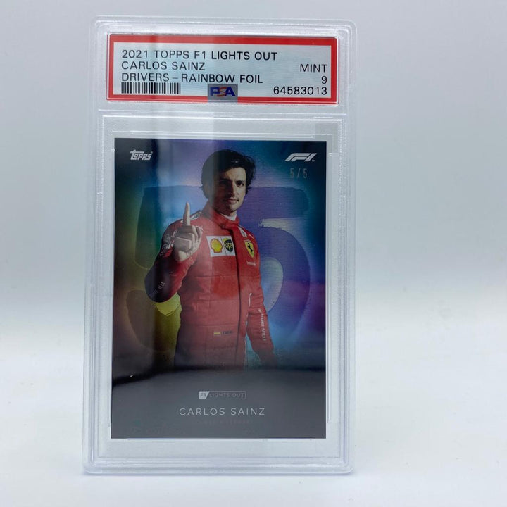 PSA 9 - 5/5 Carlos Sainz - Drivers - Rainbow Foil