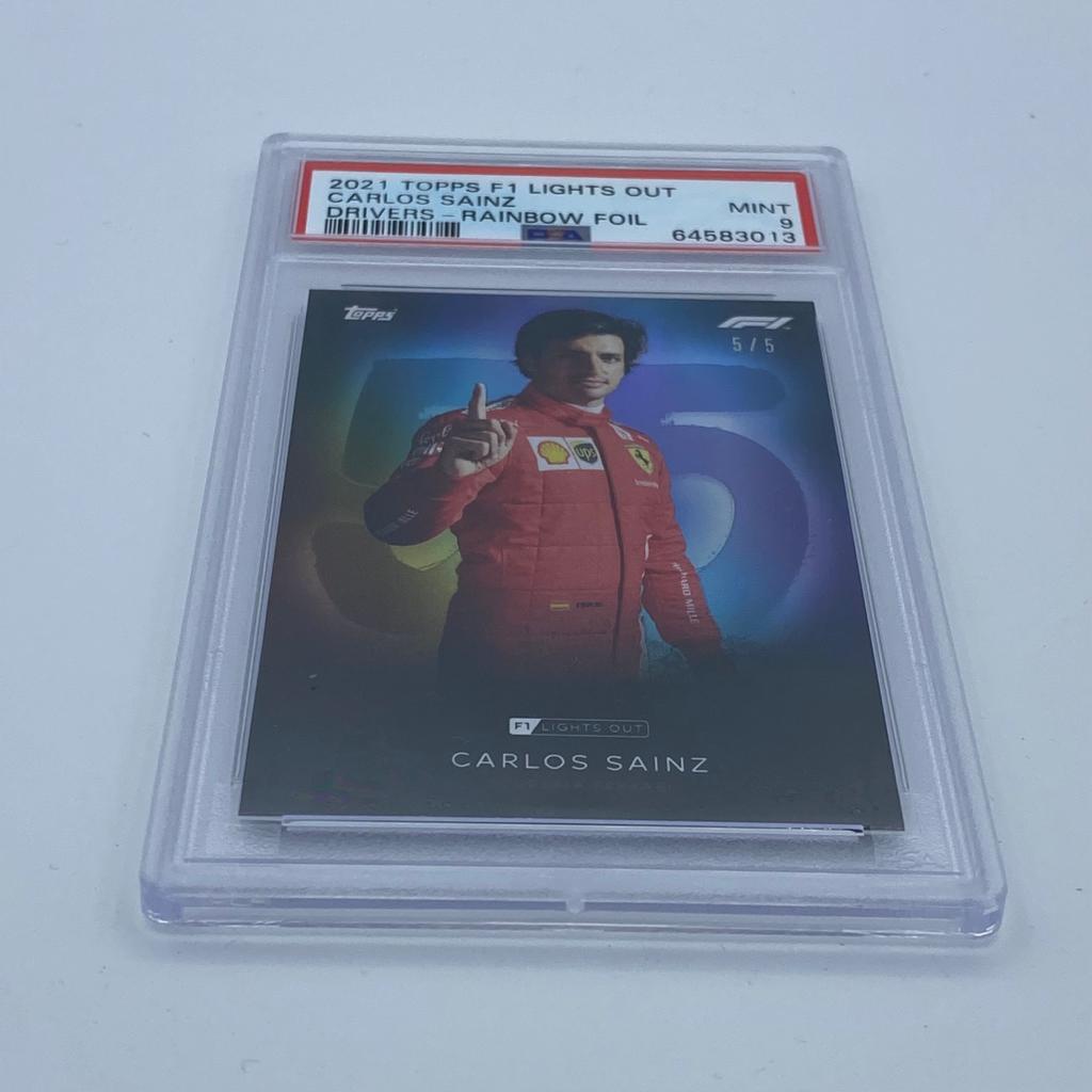 PSA 9 - 5/5 Carlos Sainz - Drivers - Rainbow Foil