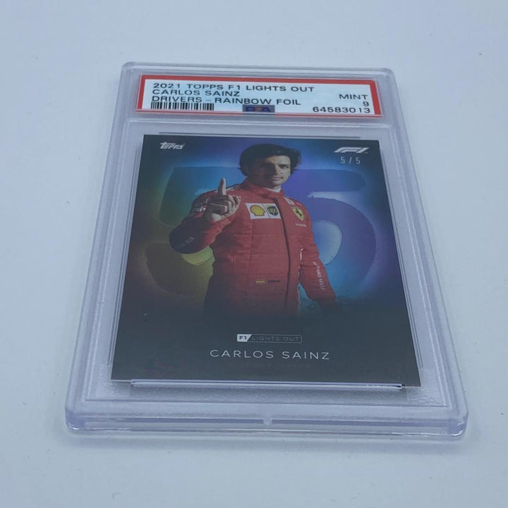 PSA 9 - 5/5 Carlos Sainz - Drivers - Rainbow Foil
