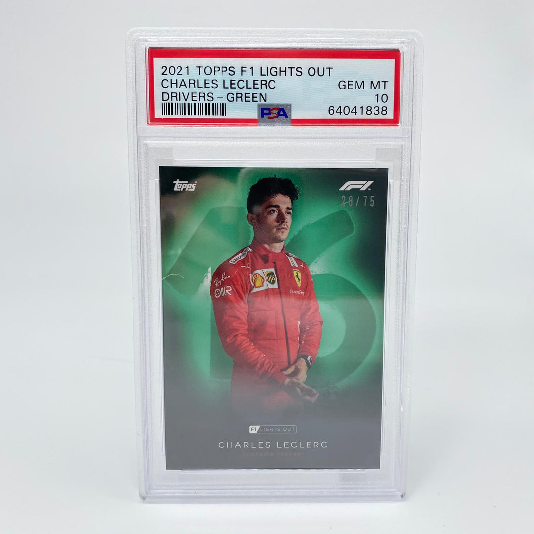 PSA 10 - 28/75 Charles Leclerc - Drivers - Green Parallel