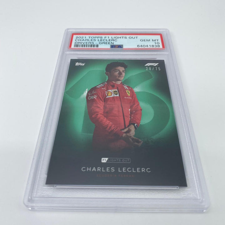 PSA 10 - 28/75 Charles Leclerc - Drivers - Green Parallel