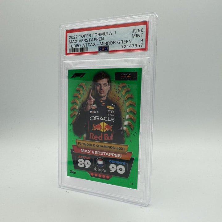 PSA 9 - /500 set of 5 - Max Verstappen - Turbo Attax 2022