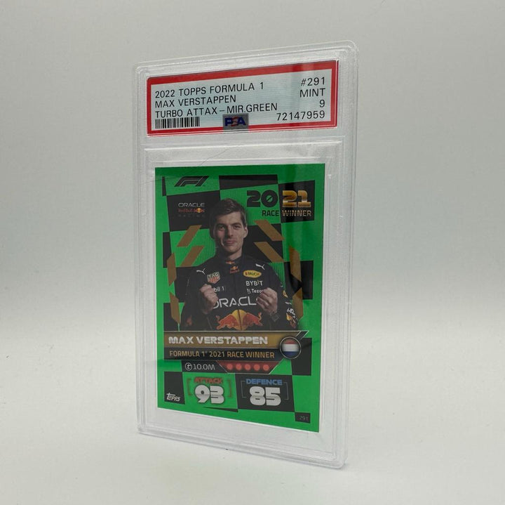 PSA 9 - /500 set of 5 - Max Verstappen - Turbo Attax 2022