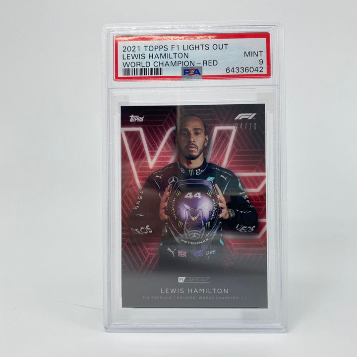 PSA 9 - 04/10 Lewis Hamilton - Drivers World Champion - Red