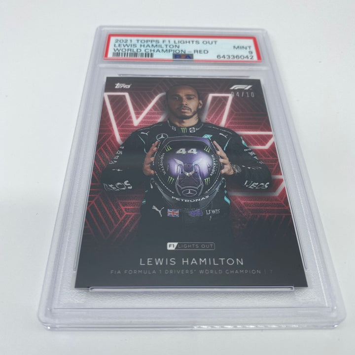 PSA 9 - 04/10 Lewis Hamilton - Drivers World Champion - Red