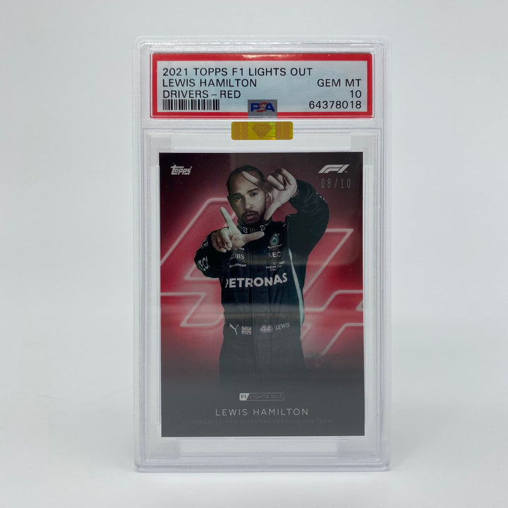 PSA 10 - 08/10 Lewis Hamilton - Drivers - Red Parallel