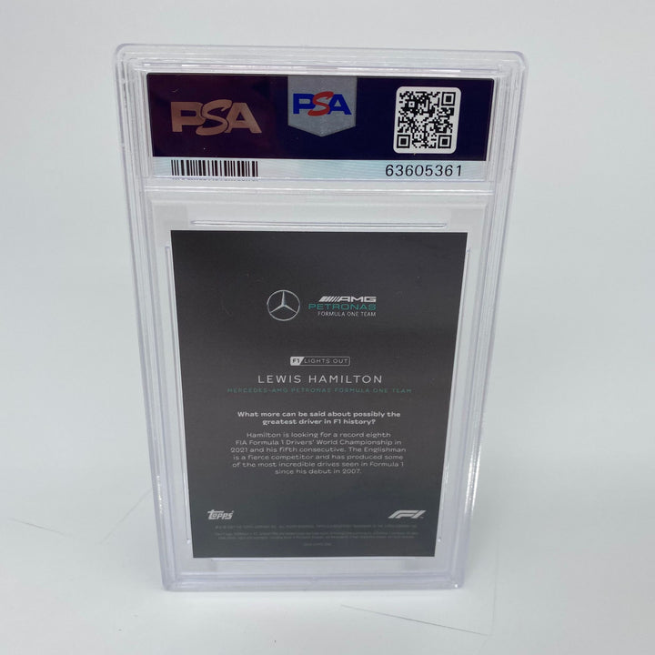 PSA 10 - 10/10 Lewis Hamilton Drivers Red Parallel