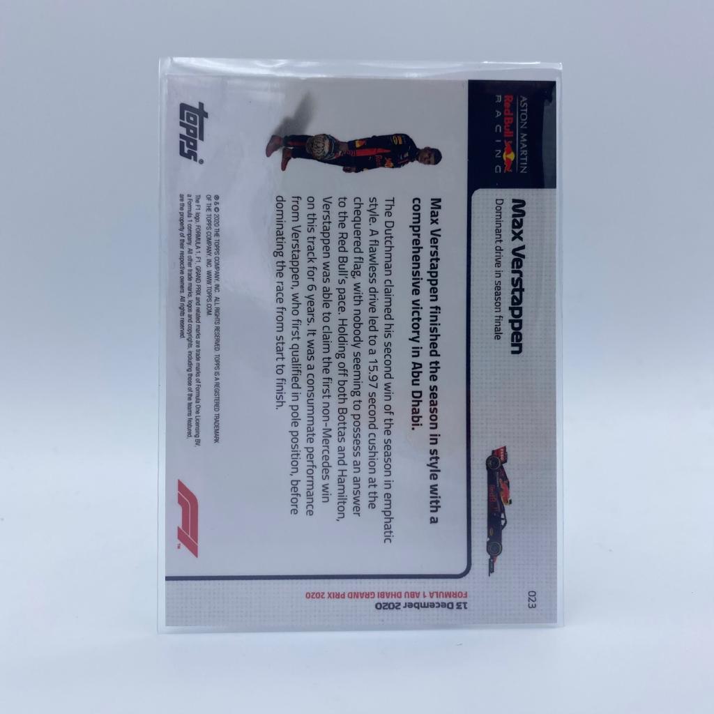 #23 Max Verstappen - Dominant drive in season final - Topps Now 2020