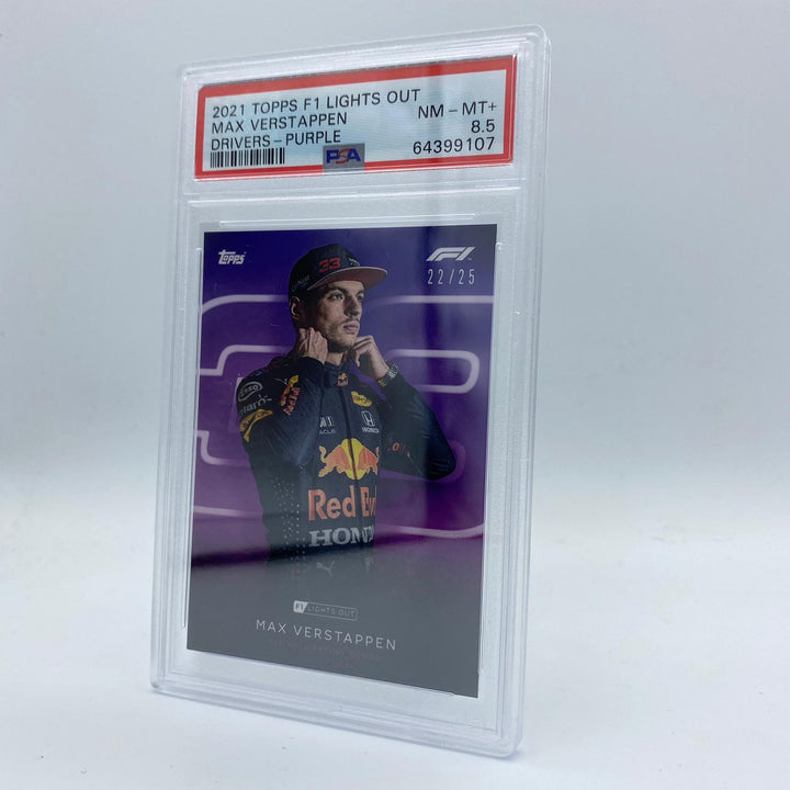 PSA 8.5 - 22/25 Max Verstappen - Drivers- Purple Parallel