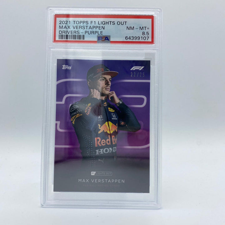 PSA 8.5 - 22/25 Max Verstappen - Drivers- Purple Parallel