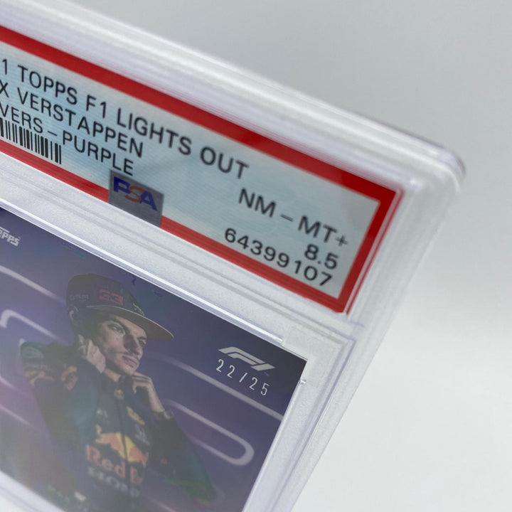 PSA 8.5 - 22/25 Max Verstappen - Drivers- Purple Parallel