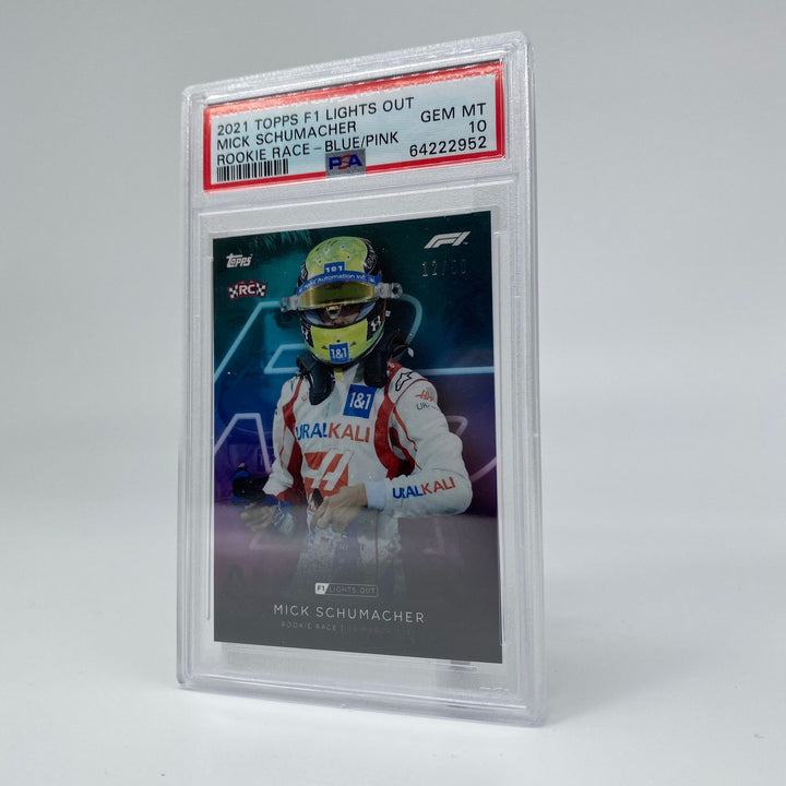 PSA 10 - 12/50 Mick Schumacher - Rookie Race - Aqua Parallel