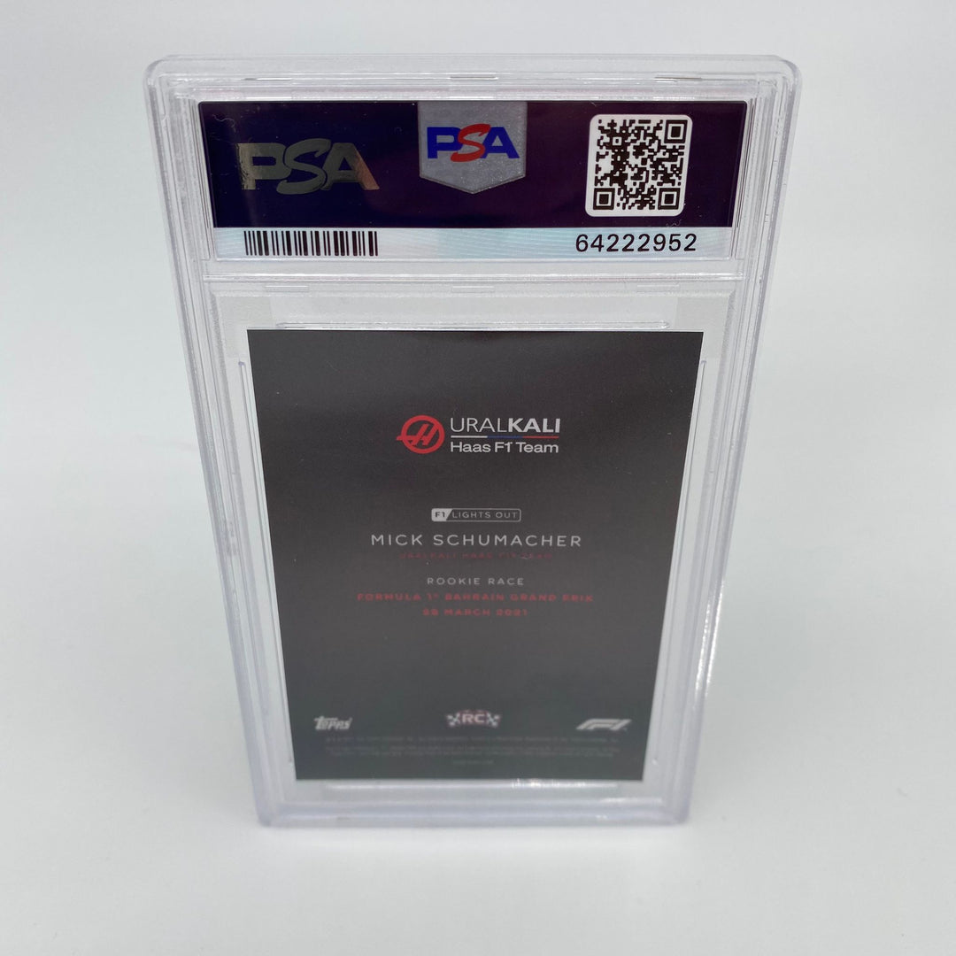 PSA 10 - 12/50 Mick Schumacher - Rookie Race - Aqua Parallel