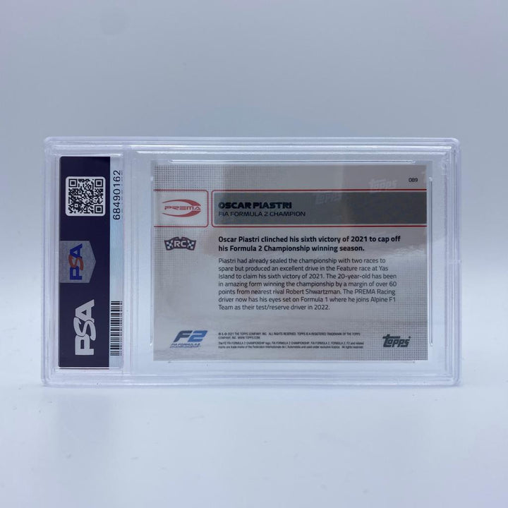 PSA 10 - Oscar Piastri - FIA Formula 2 Champion #089