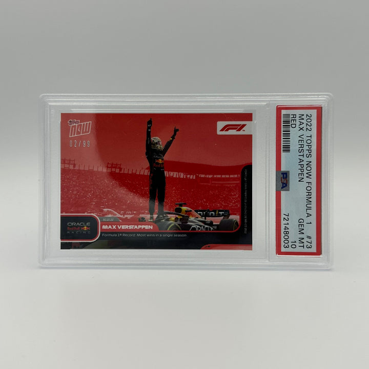 PSA 10 - 02/99 - Max Verstappen - F1 record most wins in a single season #73