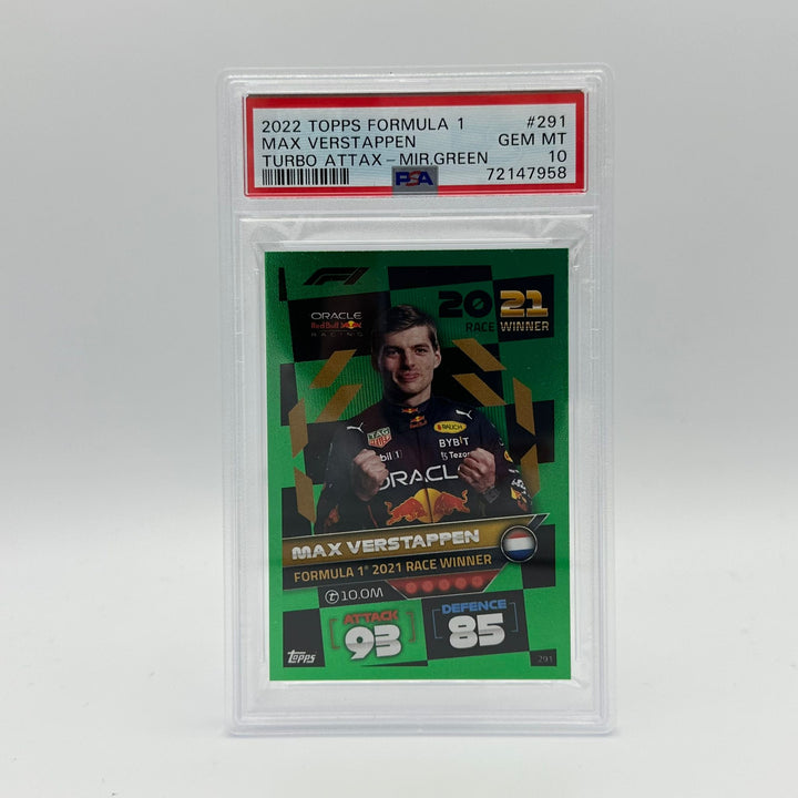 PSA 10 - 095/500 - Max Verstappen #291 - Race Winner Mirror Green