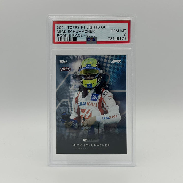 PSA 10 - 12/99 Mick Schumacher - Rookie Race - Blue Parallel