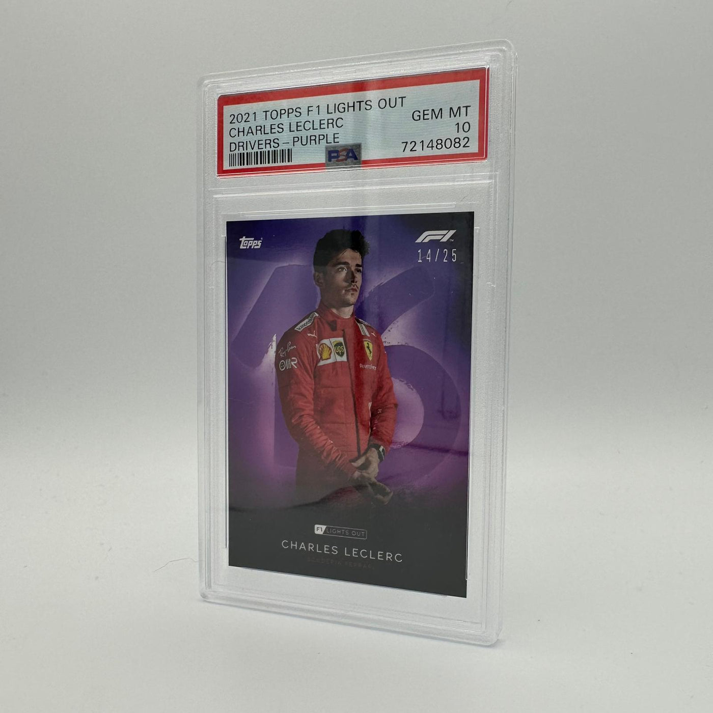 PSA 10 - 14/25 Charles Leclerc - Drivers -  Purple Parallel